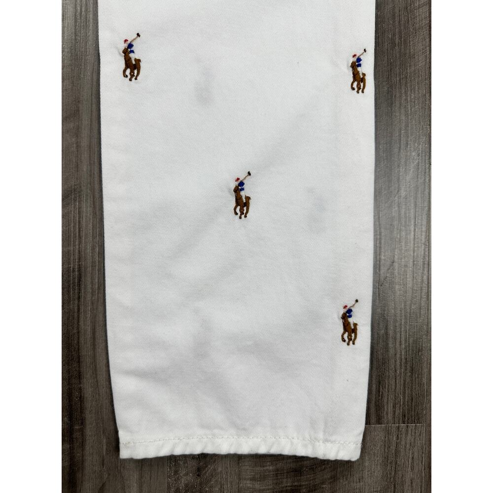 Polo Ralph Lauren Sullivan Slim Pony AOP Stitched Jean in White NWT 30x30 - Picture 3 of 10